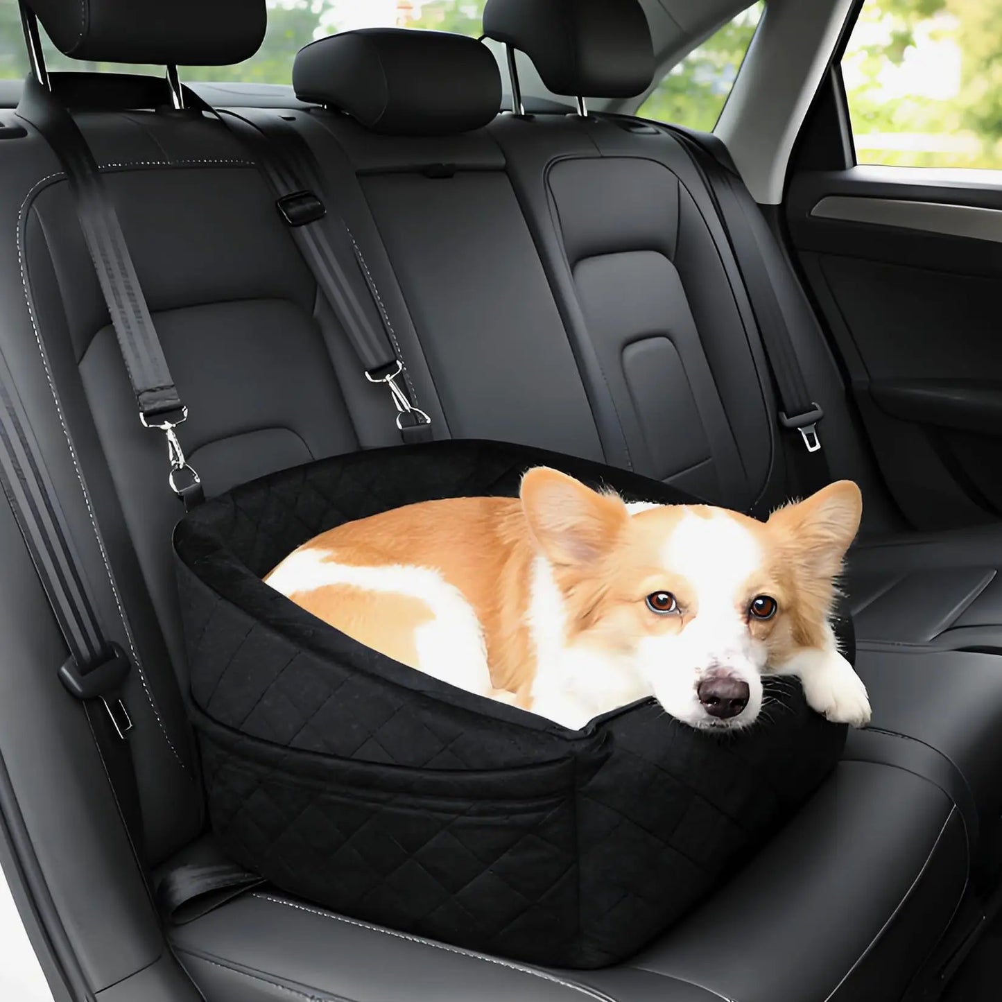HiMISS Dog Booster Car Seat With Detachable Bed