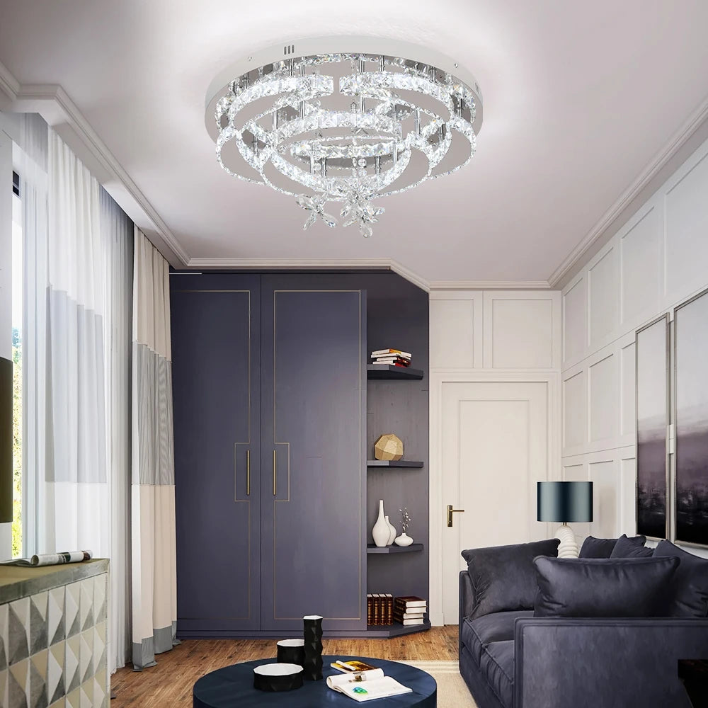 VETRULUS Luxury K9 Crystal Chandelier LED Pendant Light