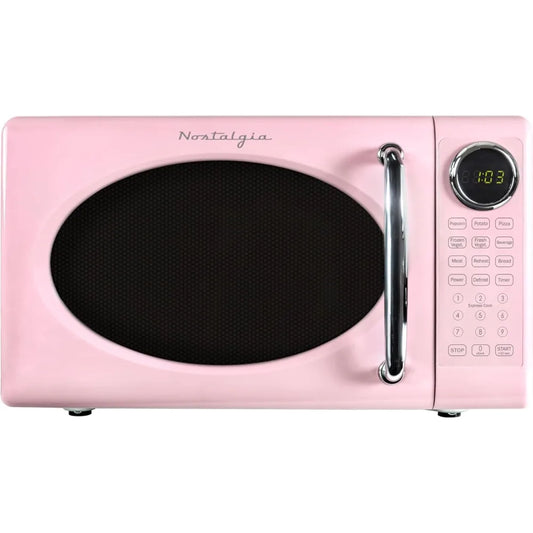 Retro Microwave Oven 700 Watt Countertop With Glass Turntable