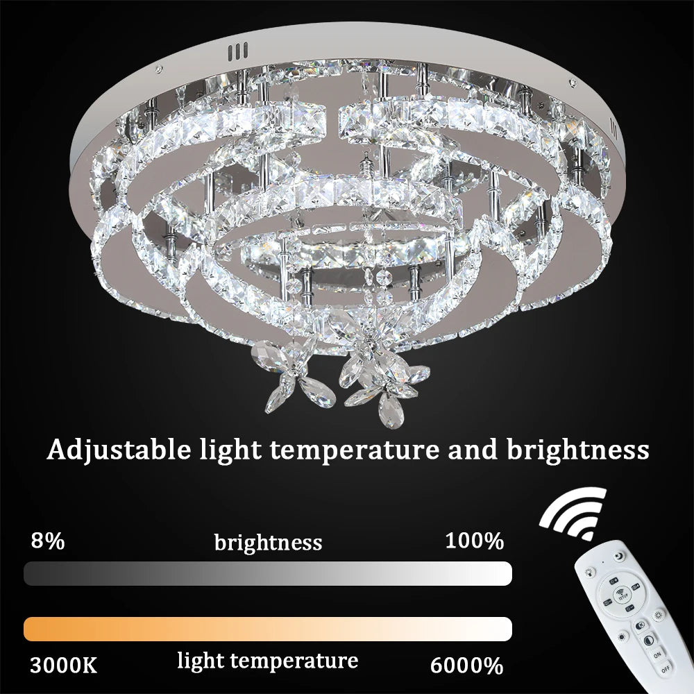VETRULUS Luxury K9 Crystal Chandelier LED Pendant Light
