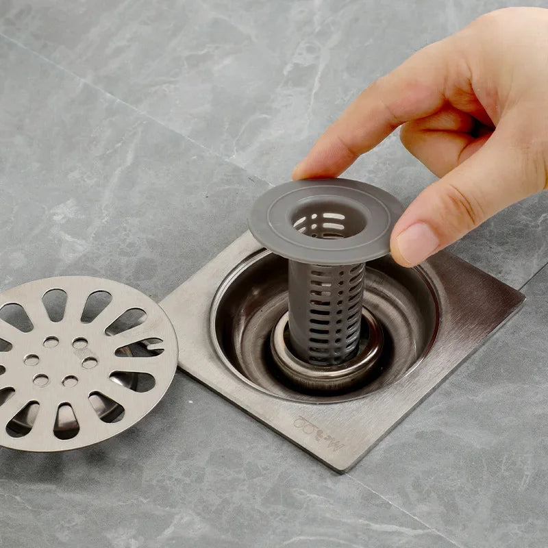 Houseeker Sink Drain Filter Hair Catcher 4 Pack Plastic