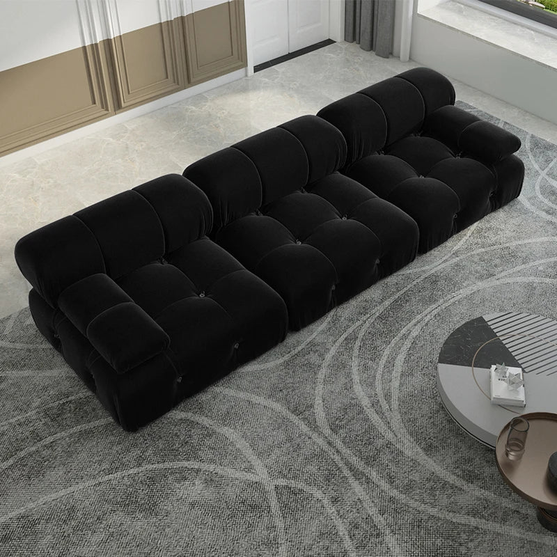 Sdorens Velvet Convertible Modular Sectional Sofa