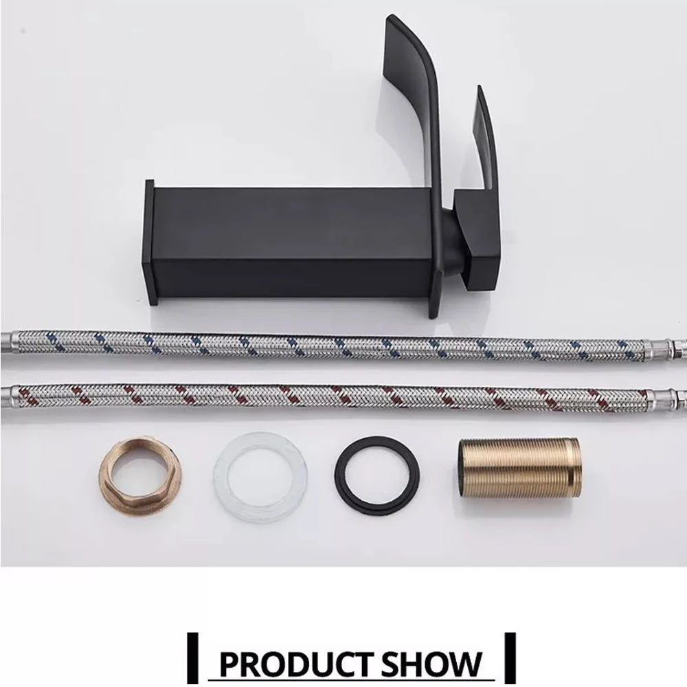 MYQualife Waterfall Bathroom Faucet For Vessel Sinks