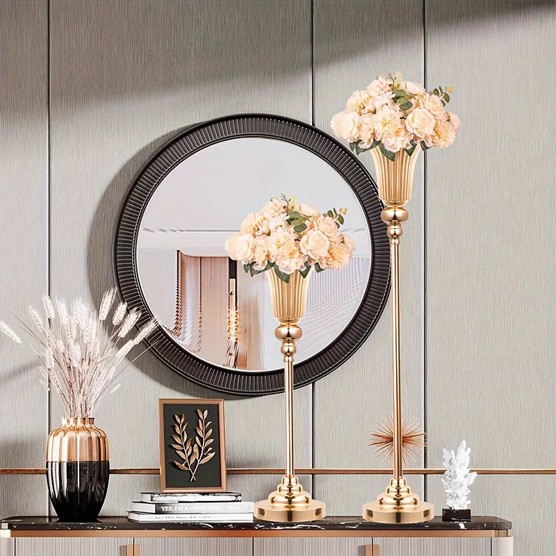 Wedding Centerpiece Floor Vase, Modern Metal Vase For Events