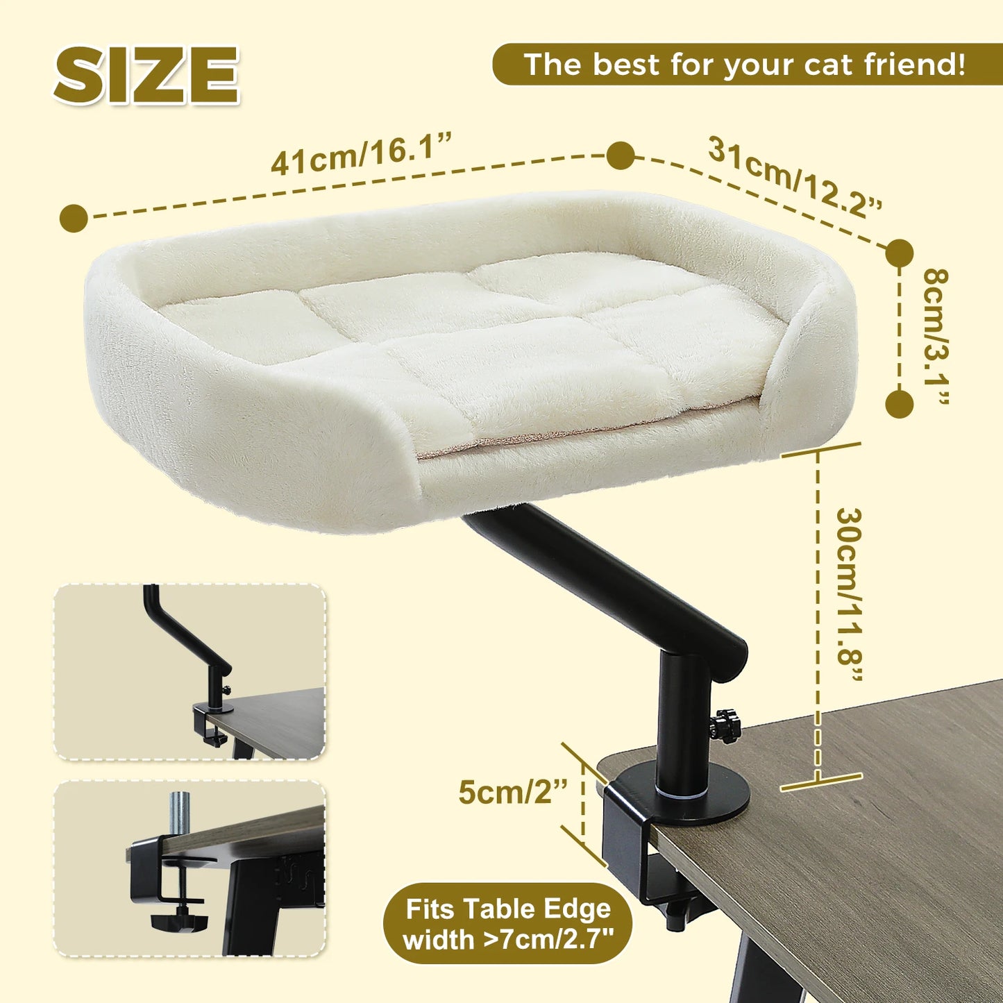 PAWZ Road Cat Desk Bed 360° Rotatable Plush Sofa Stand
