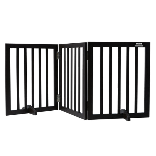 SucceBuy Freestanding 3-Panel Dog Gate For Narrow Passages