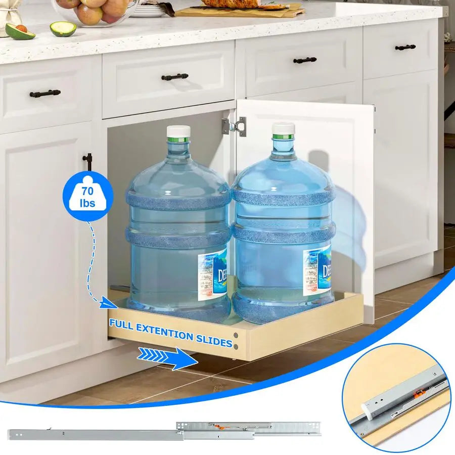 Soft Close Pull Out Cabinet Organizer For Kitchen Cabinets
