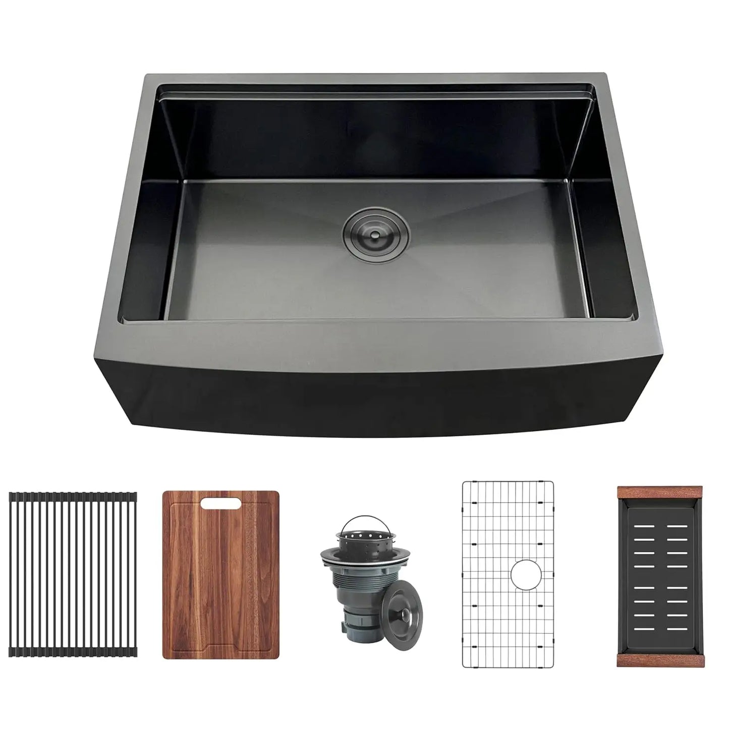 Stainless Steel Farmhouse Undermount Workstation Sink With Apron Front