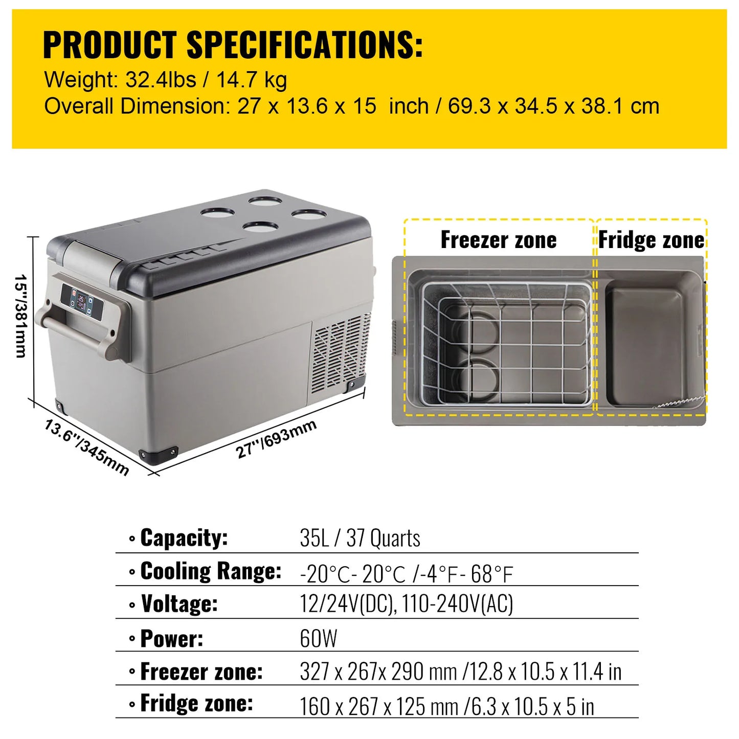 Porrable Car refrigerator