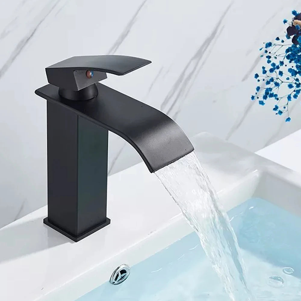 MYQualife Waterfall Bathroom Faucet For Vessel Sinks