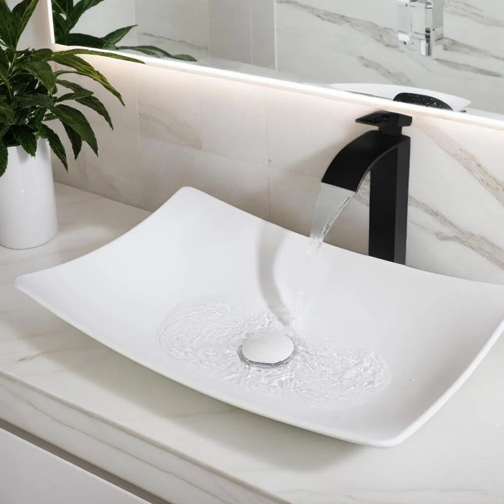 Torayvino Bathroom Vessel Sink Stone Resin Washbasin Above Counter