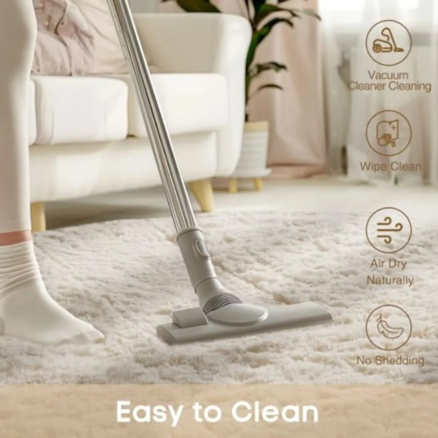 Ultra Soft Shag Area Rug For Living Room Modern Classic