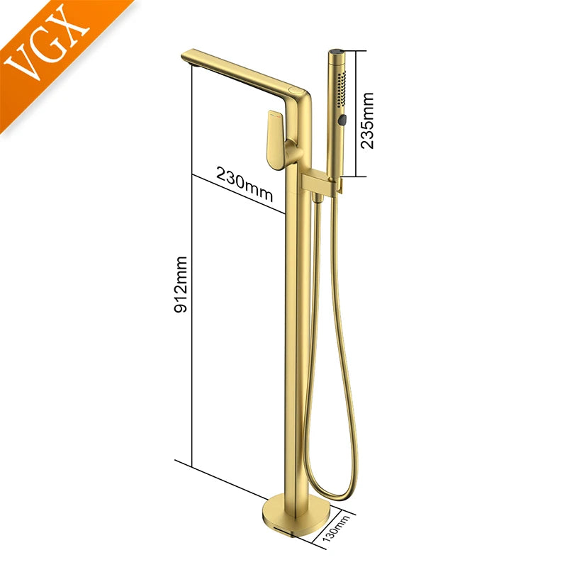 VGX Freestanding Bathtub Faucet With Hand Shower