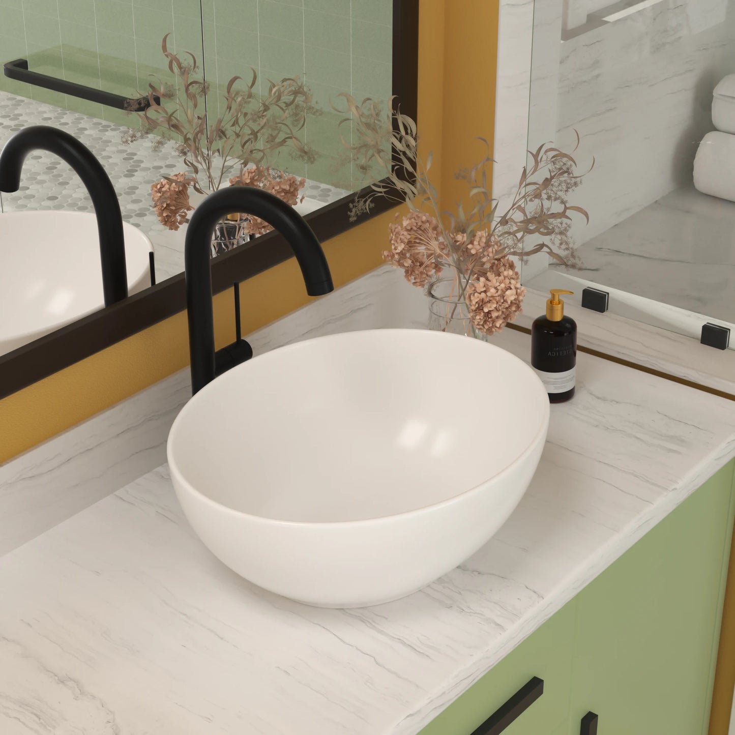 Modern Oval Ceramic Vessel Sink For Bathrooms And Offices
