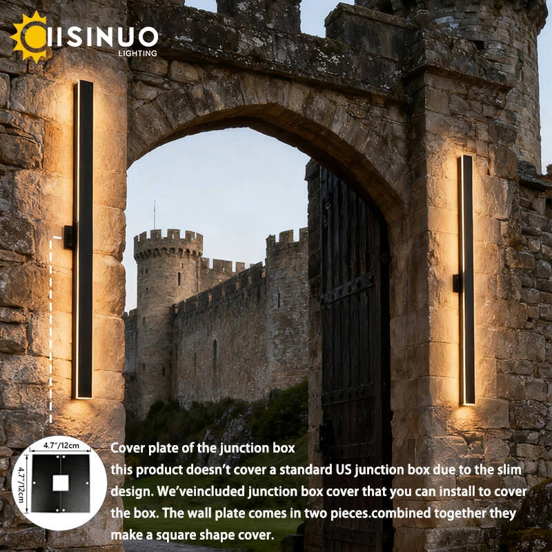 IISINUO Outdoor Porch Wall Light IP67 Waterproof Smart Triac Dimming