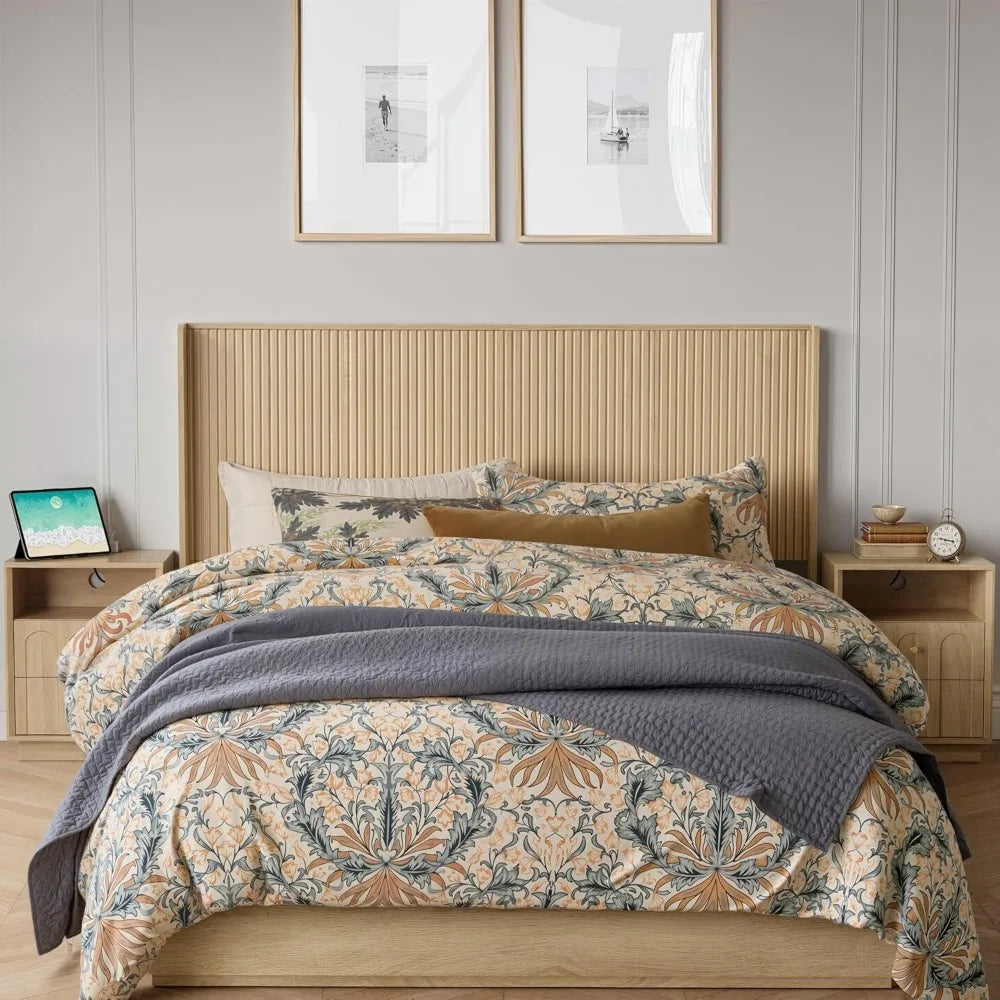 Fluted Wooden Headboard, Modern Farmhouse, Wall Mounted