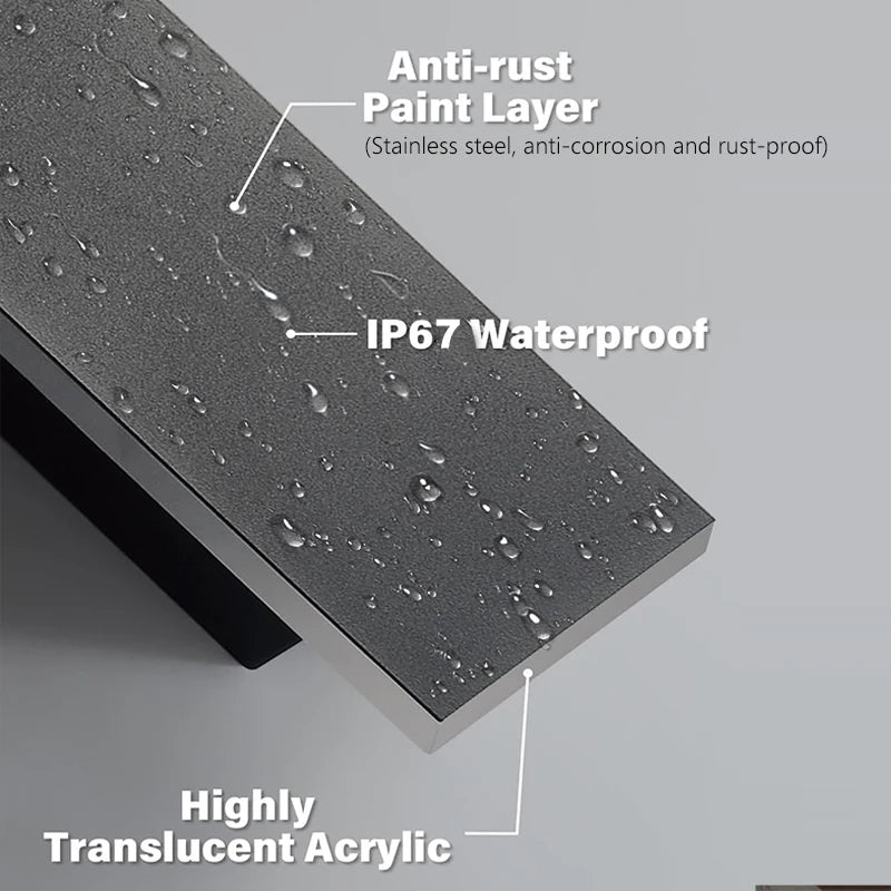 IISINUO Outdoor Porch Wall Light Triac Dimming IP67 Stainless Steel