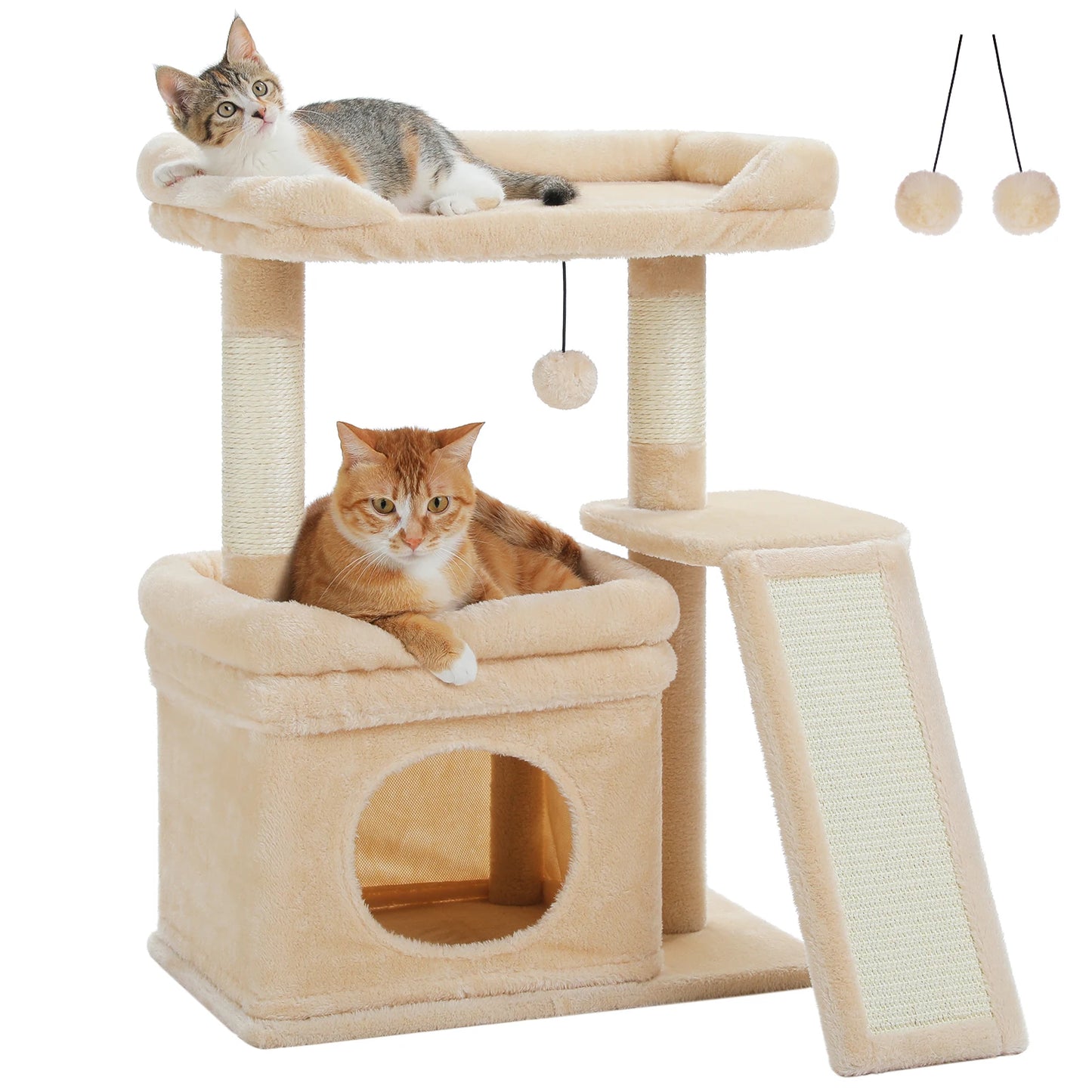 PAWZ Road Small Indoor Cat Tree With Sisal Scratching Post
