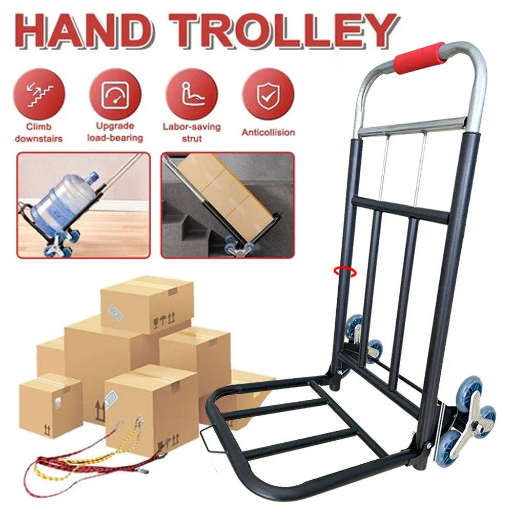 Portable Foldable Stair Climbing Hand Trolley For Heavy Loads