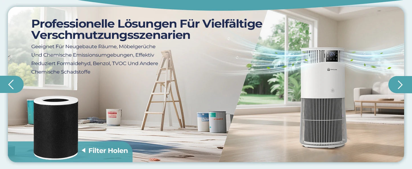 Amicura P2 Air Purifier For Pets Allergies 450 CADR