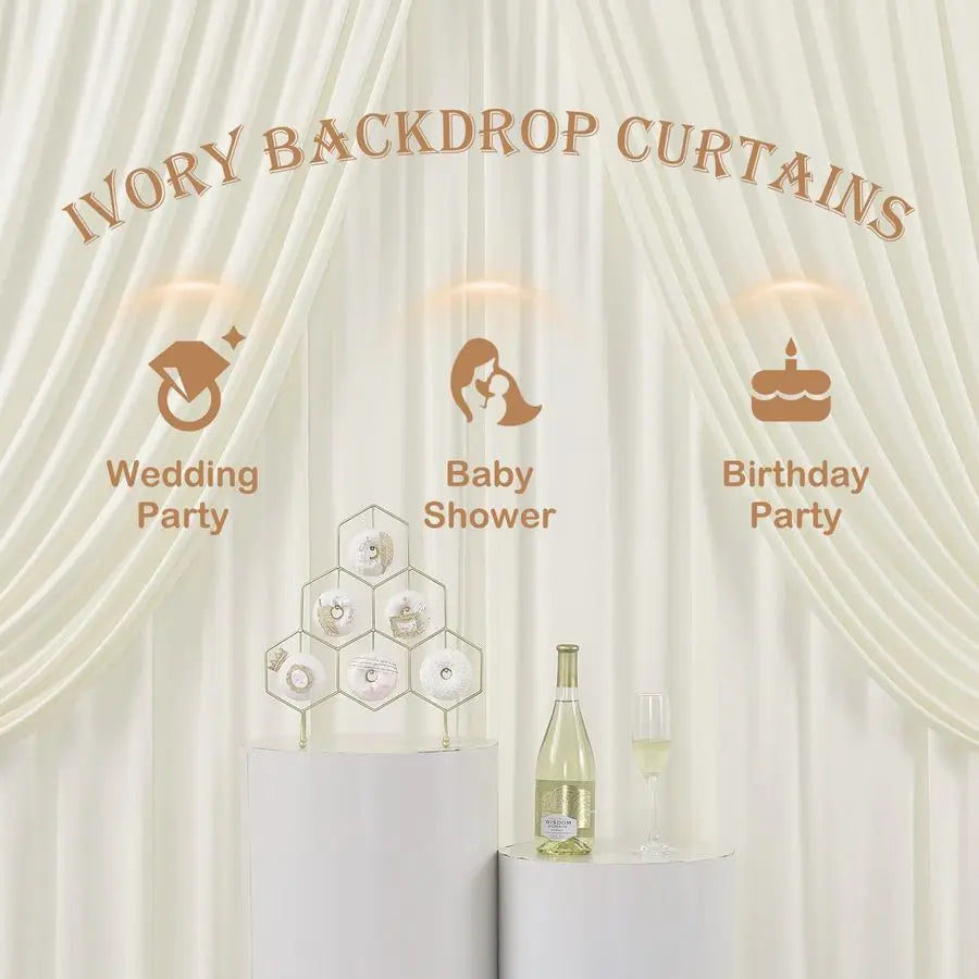 Wrinkle Free Backdrop Curtains For Parties And Weddings