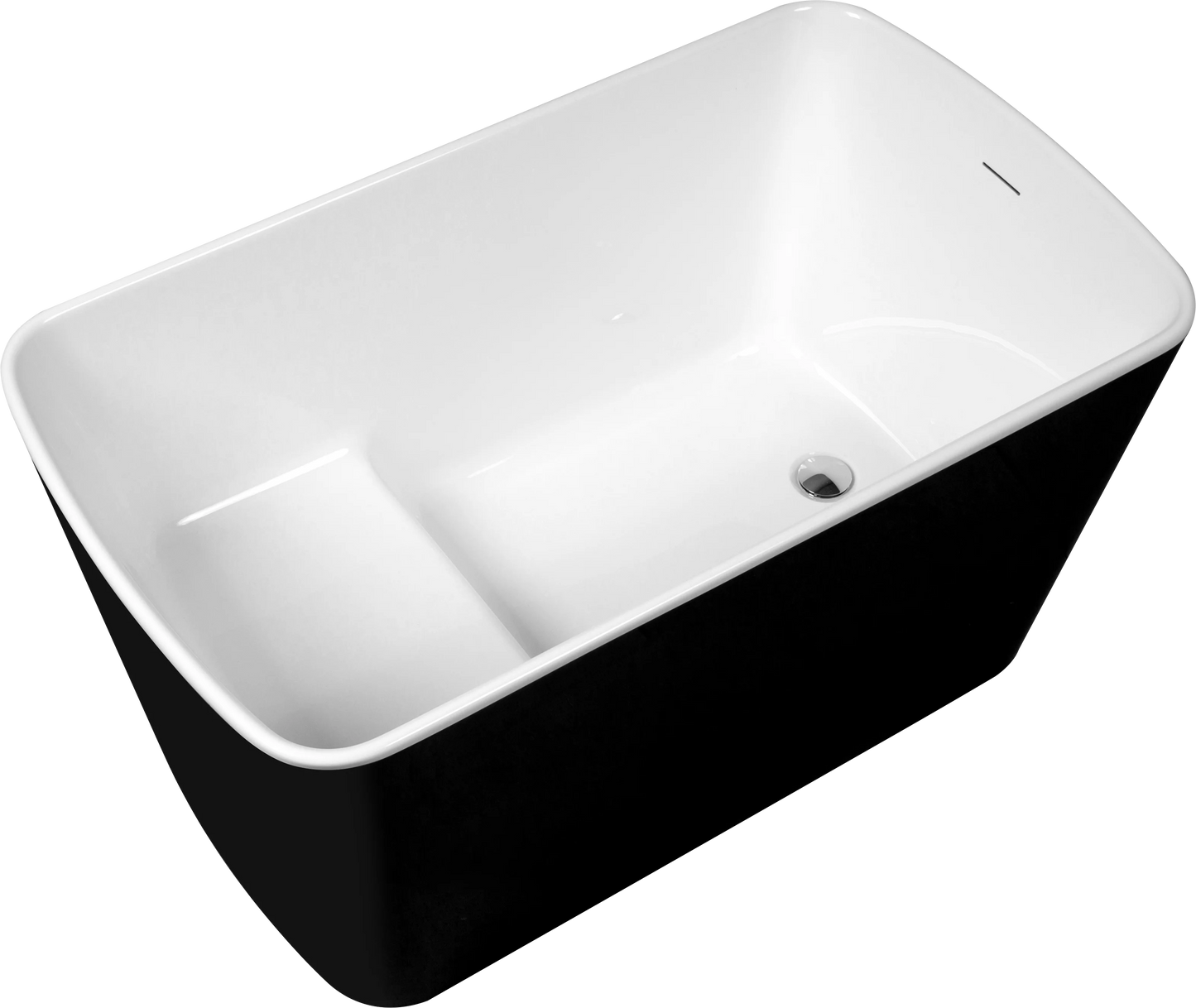 Acrylic Freestanding Soaking Bathtub Square Sit In Design
