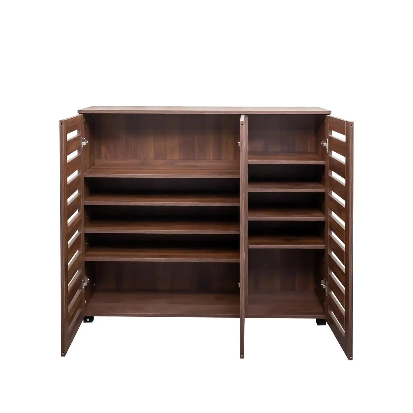 Retro Shoe Cabinet 5-Tier Storage with Adjustable Shelves