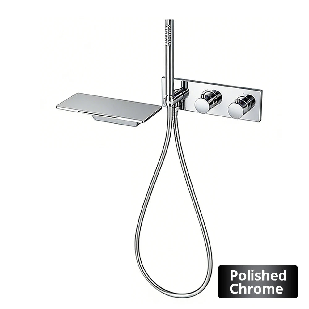 Smesiteli Wall Mount Thermostatic Tub Faucet With Hand Shower