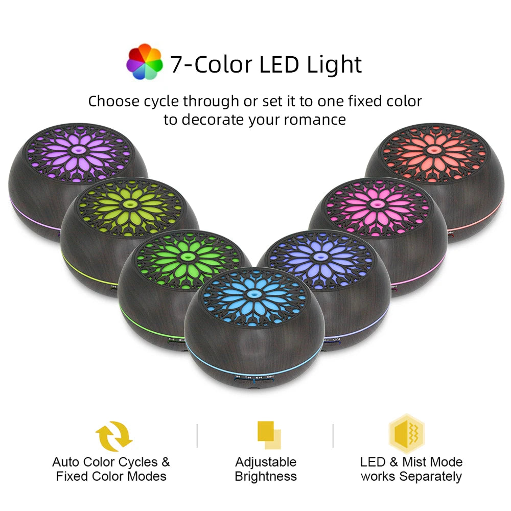 Essential Oil Diffuser With Remote, Timer And 6 Oils