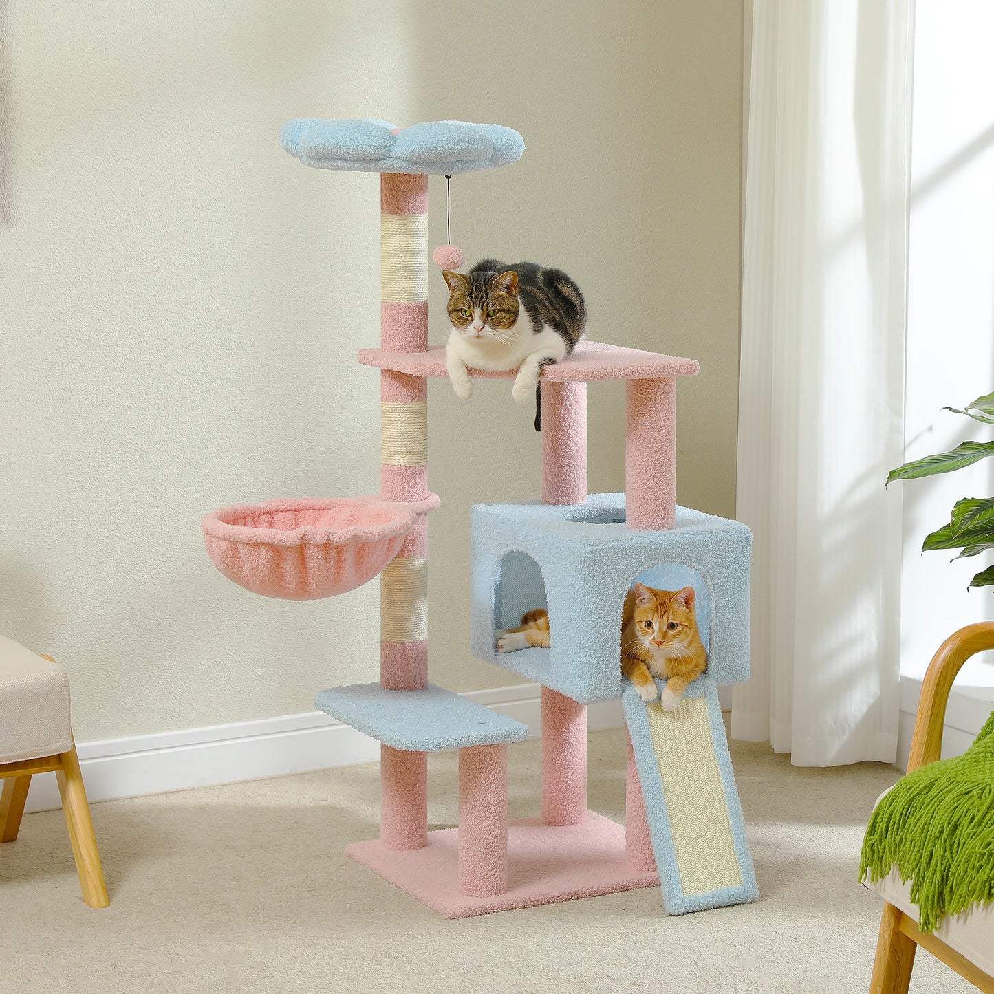 PAWZ Road Flower Cat Tree Tower With Indoor Sisal Posts