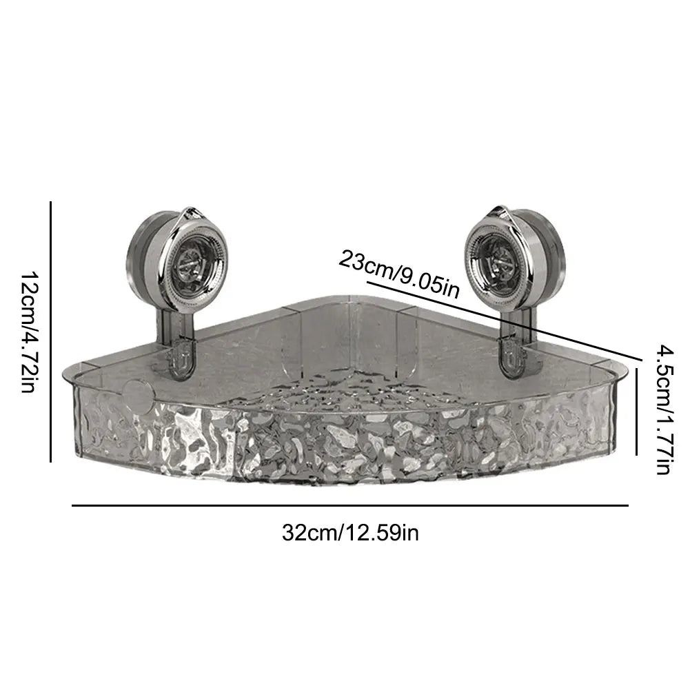 Suction Cup Bathroom Storage Shelf No Drill Shower Organizer