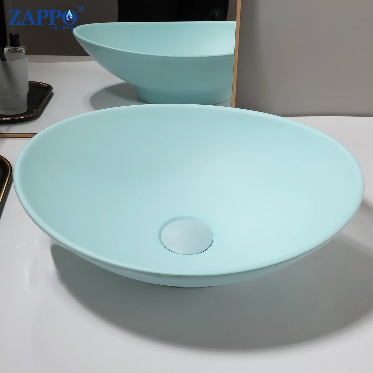 Torayvino Bathroom Vessel Sink Stone Resin Washbasin Above Counter