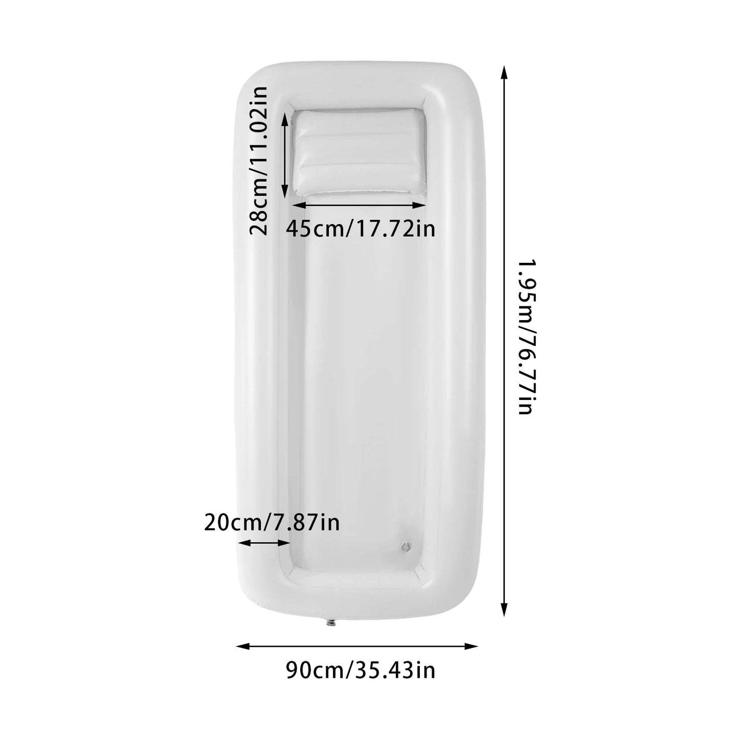 Bymaocar Medical Inflatable Bathtub With Electric Air Pump