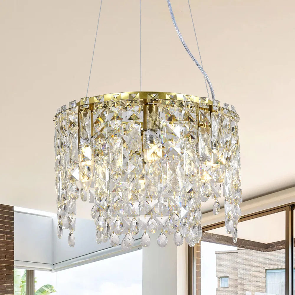 DF Light House Modern Crystal Chandelier For Living Room Lighting