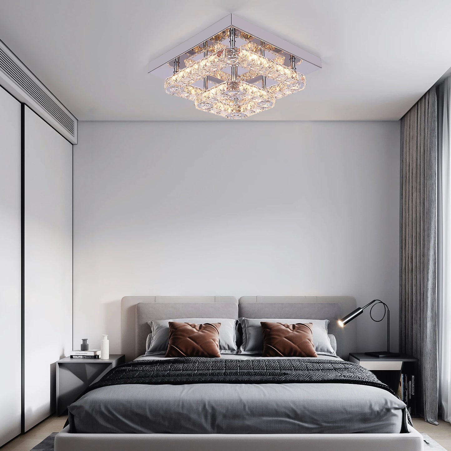 VETRULUS Crystal Chandelier Led for Living Room and Dining Room