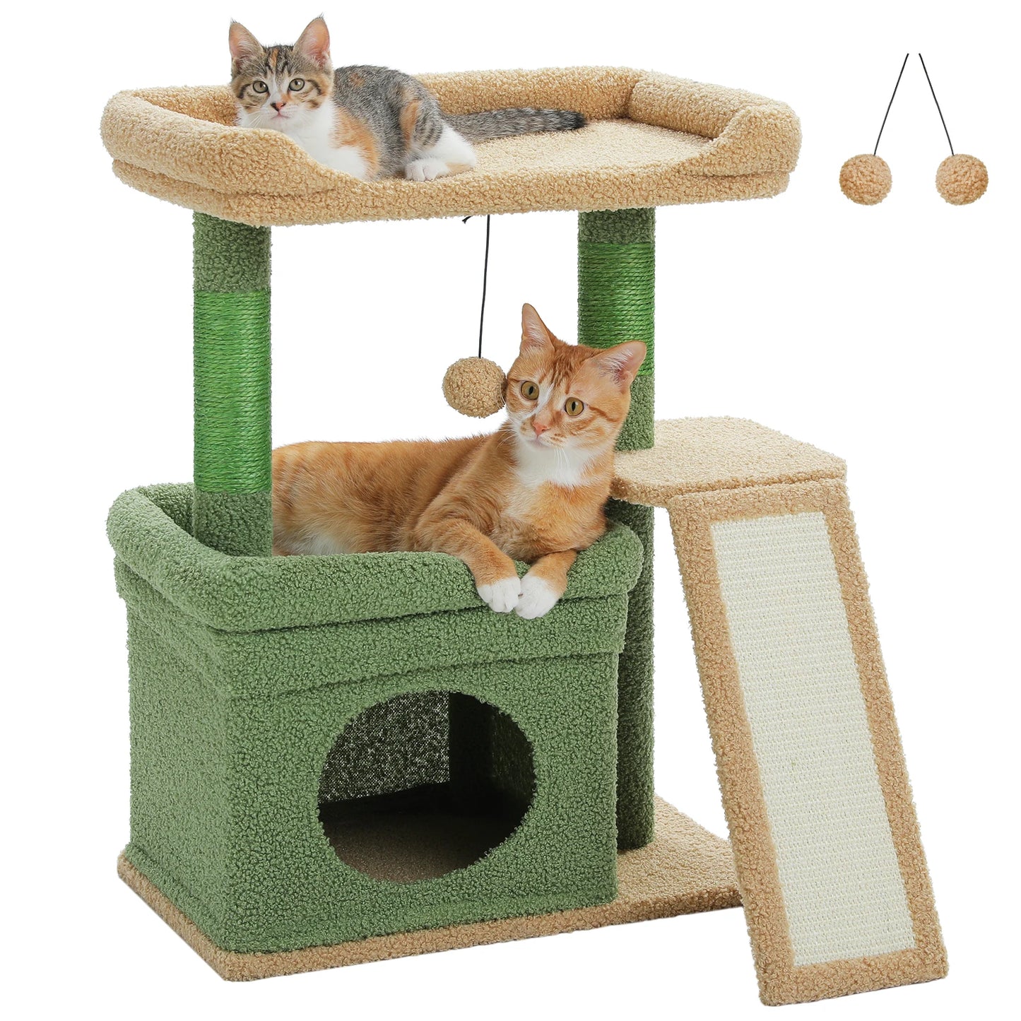 PAWZ Road Small Indoor Cat Tree With Sisal Scratching Post
