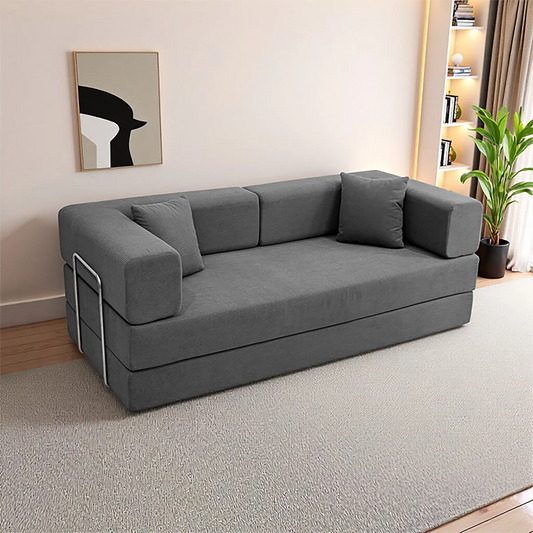 Foldable Sofa Bed With Removable Backrest For Living Rooms