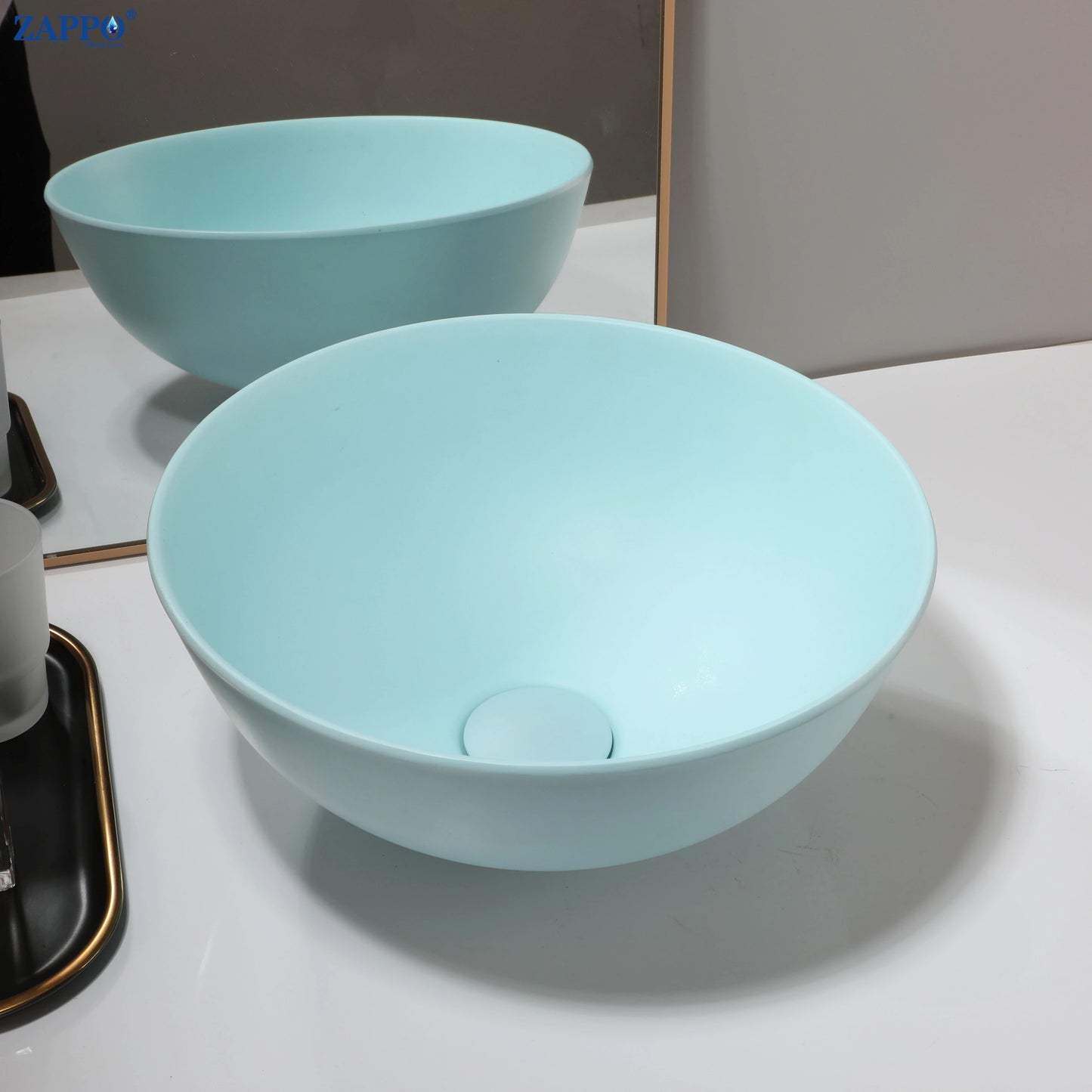 Torayvino Bathroom Vessel Sink Stone Resin Washbasin Above Counter