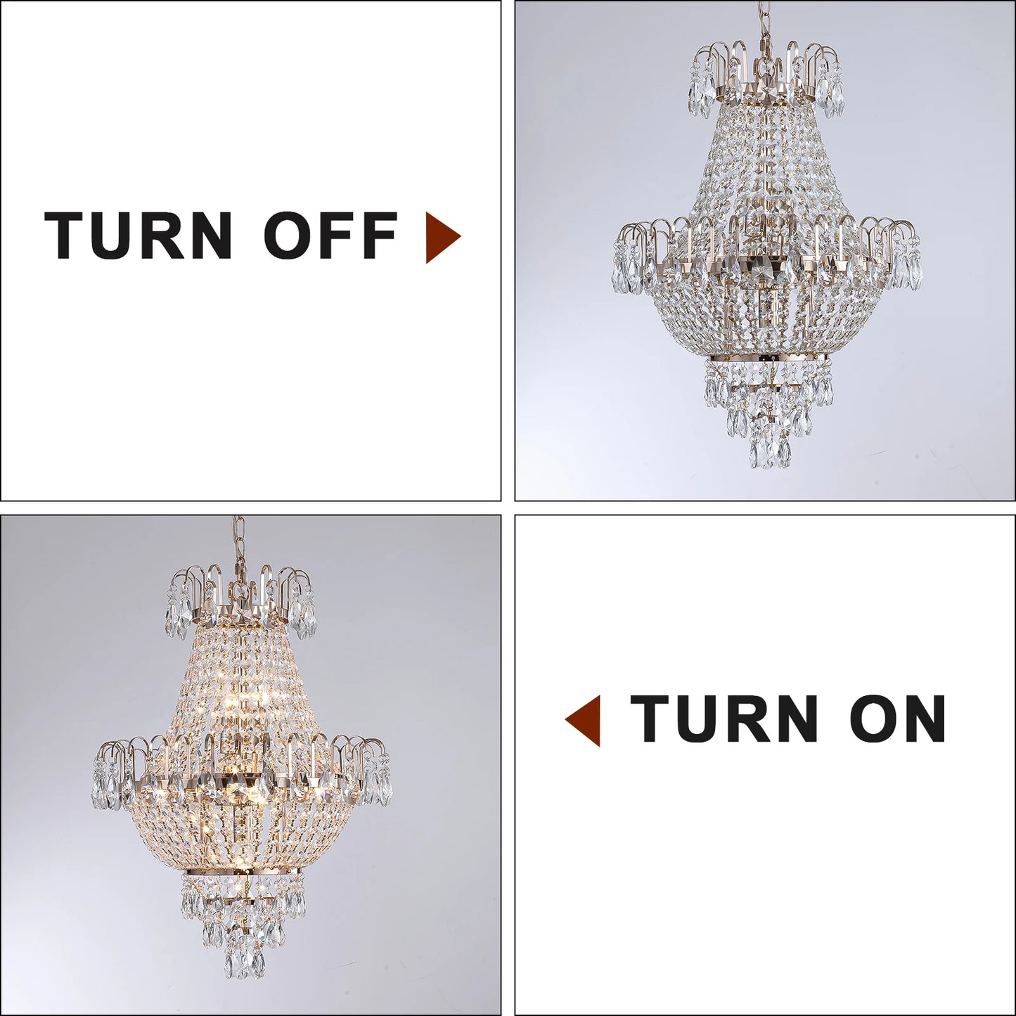 ARLGSITE Luxury Crystal Chandelier With K9 Crystals