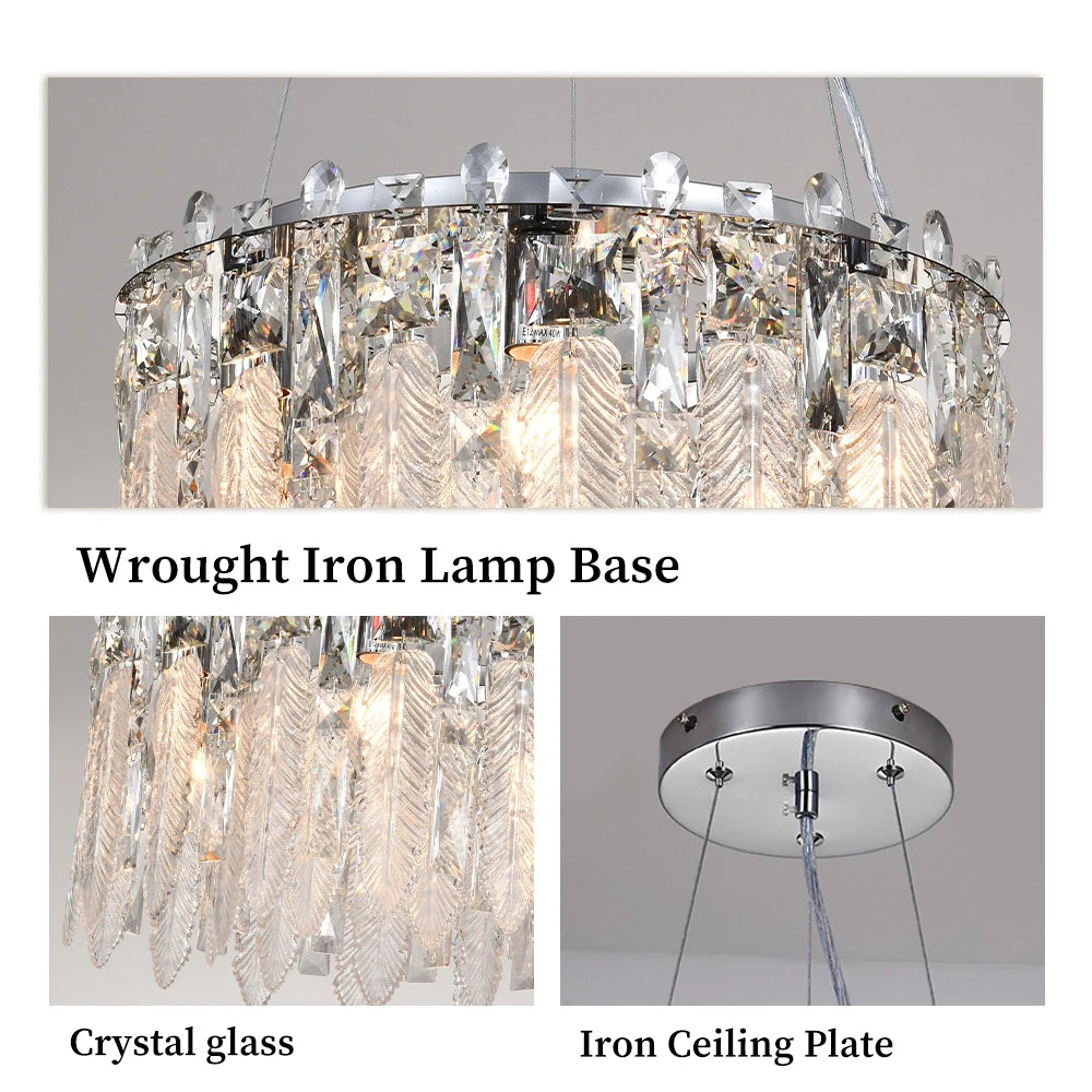 DF Light House Modern Crystal Chandelier For Living Room Lighting