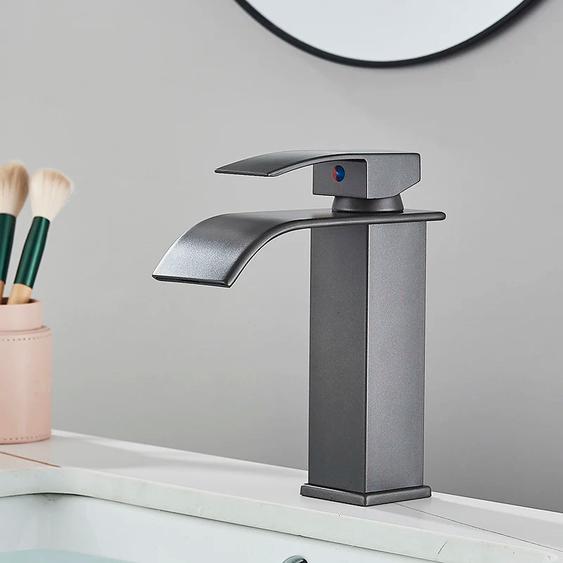 MYQualife Waterfall Bathroom Faucet For Vessel Sinks