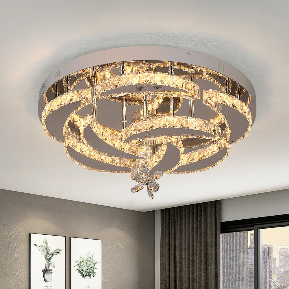 VETRULUS Luxury K9 Crystal Chandelier LED Pendant Light