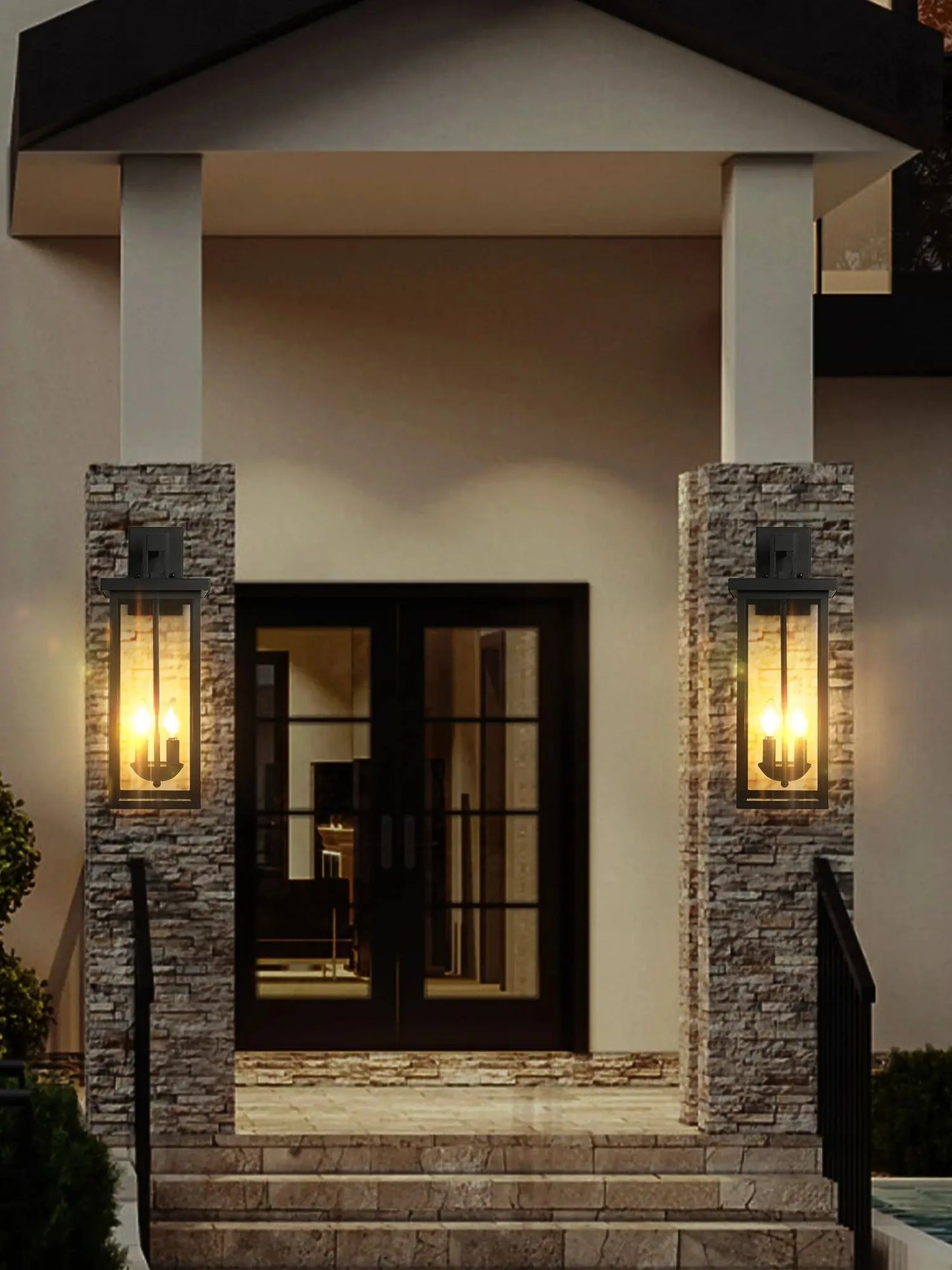 ARLGSITE Outdoor Wall Lantern With Dusk To Dawn Sensor