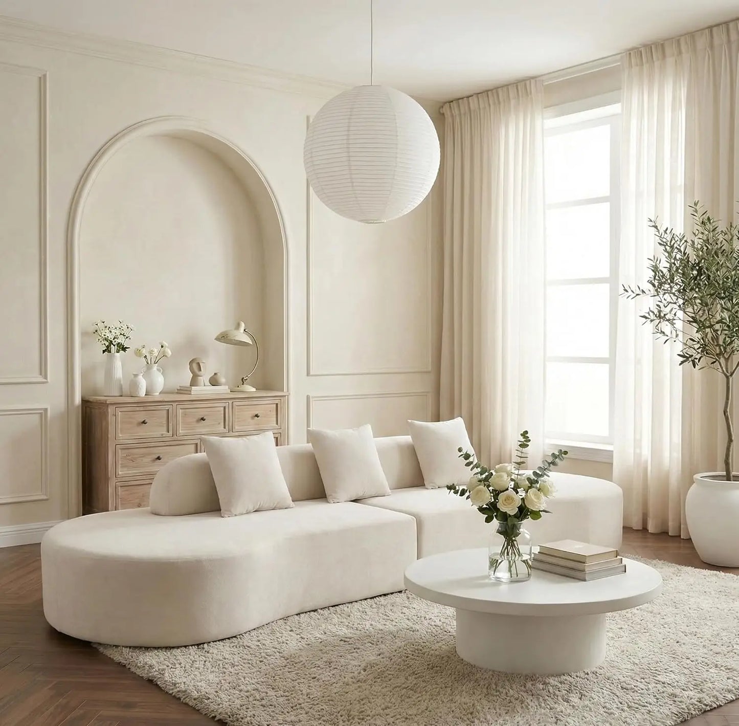 Modular Sectional Sofa For Living Room Modern Curved Cloud Couch