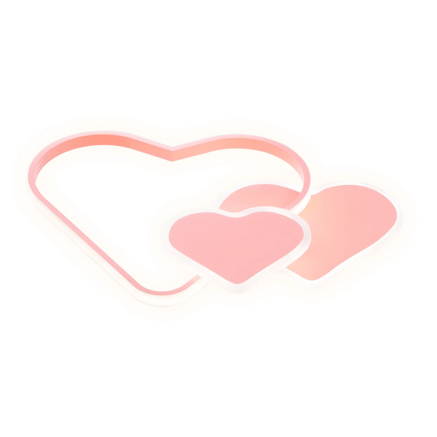 Heart-Shaped LED Ceiling Lamp With Remote Control Dimmable