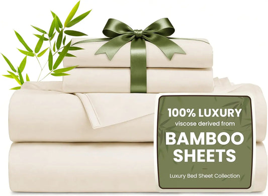 Bamboo Rayon Cooling Sheet Set Breathable Soft Bedding