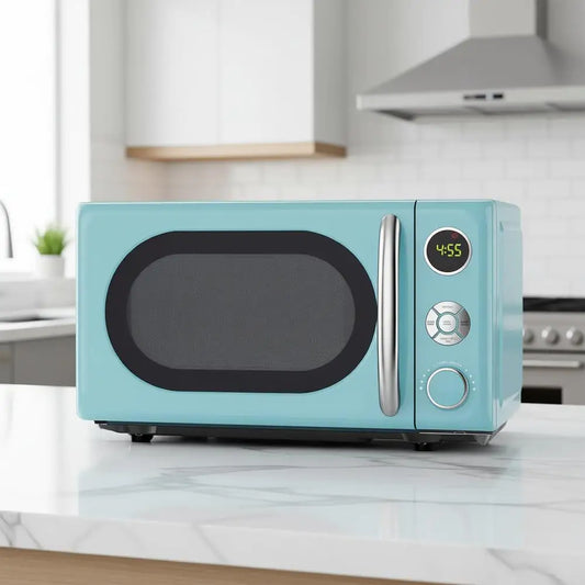 XMSJ Retro Microwave Oven With Child Lock And LED Lighting