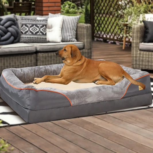 BINGOPAWCN Orthopedic Foam Dog Bed With Removable Washable Cover