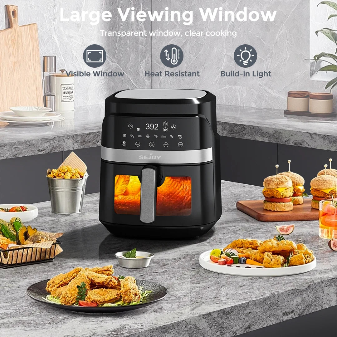 SEJOY 8-in-1 Air Fryer Oven Oilless Cooker Roast Bake Dehydrate
