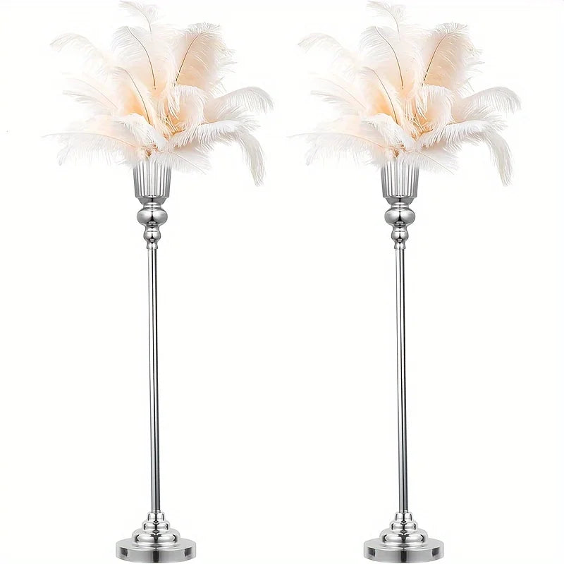 Wedding Centerpiece Floor Vase, Modern Metal Vase For Events